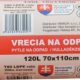 Vrecia na odpad T80 LDPE 120L 70x110cm 20ks červené