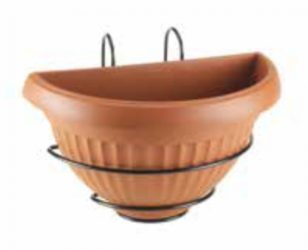 Držiak polkruh s kvetináčom na balkón