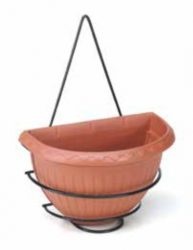 Držiak polkruh s kvetináčom na stenu