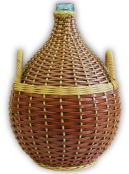 Demižón opletený 54L s korkovou zátkou