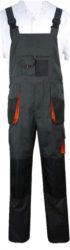 Montérkové nohavice s náprsenkou NEO 260g šedé veľkosť S