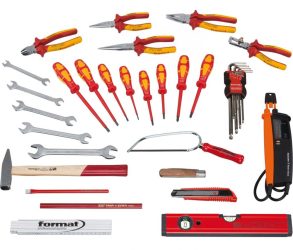Sortiment náradia pre elektrikárov 37-dielny v kartónovej krabici FORMAT