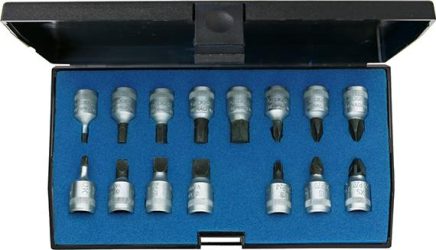 Sada adaptérov pre skrutkovač INS20PM 1/4" 15-dielna Gedore
