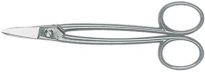 Zlatnícke nožnice rovné poniklované s úchopovými okami 180 mm Erdi