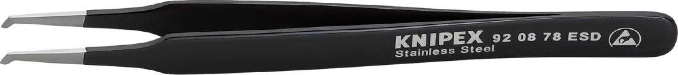 Pinzeta ESD zahnutá 120 mm čierna KNIPEX
