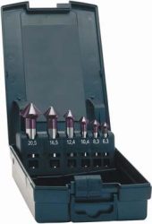 Sada kužeľových záhlbníkov Advanced TIALN tvar C CBN brúsené 90° 6