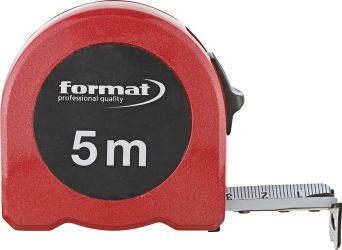 Hliníkové vreckové meracie pásmo 5mx25 mm biele FORMAT