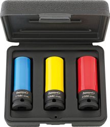 Sada silových adaptérov pre nástrčné kľúče s plastovým puzdrom 1/2" 3-dielna FORMAT