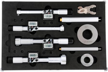 Sada trojbodových digitálnych vnútorných mikrometrov 20 – 50 mm FORMAT