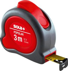 Vreckové meracie pásmo Popular 3mx13 mm žlté Sola