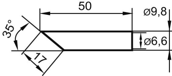 Spájkovací hrot ERSADUR č. 832 17