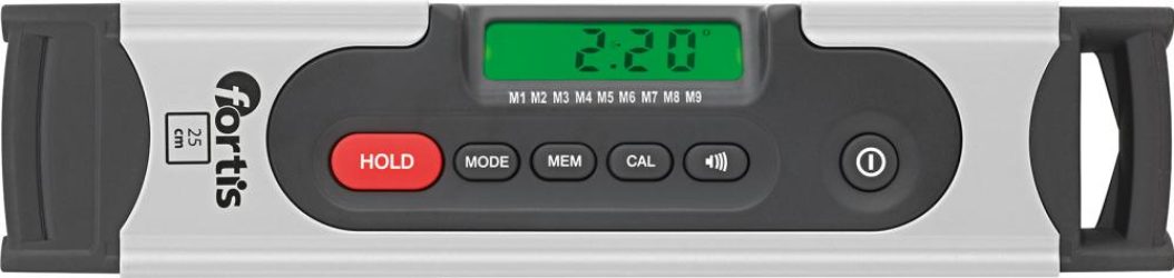 Digitálna vodováha 25 cm FORTIS